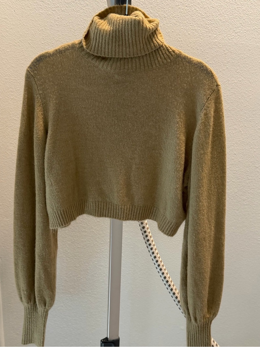 Princess Polly Olive Cropped Turtleneck Sweater